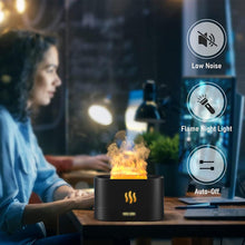 Încarcă imaginea în vizualizatorul Galerie, NOU - Difuzor Aromaterapie Ultrasonic - Efect Flacara, USB, Capacitate 180 ml, Negru