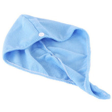 Încarcă imaginea în vizualizatorul Galerie, NOU - Prosop Pentru Par, Tip Turban, Din Microfibra, Cu Nasturel De Fixare, Diverse Culori