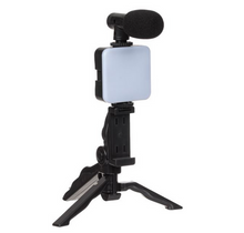 Încarcă imaginea în vizualizatorul Galerie, NOU - Pachet Pentru Vlogging Sau Streaming, Cu Microfon, Lumina LED Si Suport Telefon, Telecomanda Inclusa