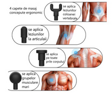 Încarcă imaginea în vizualizatorul Galerie, NOU - Aparat de masaj Relaxing Fit PRO cu 4 capete interschimbabile, 6 trepte de viteza, Acumulator Li-Ion