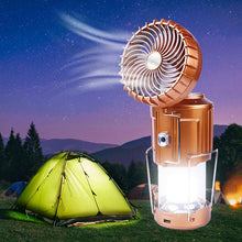 Încarcă imaginea în vizualizatorul Galerie, NOU - Lampa Solara Pentru Camping, Ventilator Incorporat, Lumina LED Cu Raza De 360 De Grade