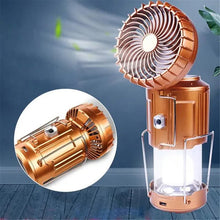 Încarcă imaginea în vizualizatorul Galerie, NOU - Lampa Solara Pentru Camping, Ventilator Incorporat, Lumina LED Cu Raza De 360 De Grade