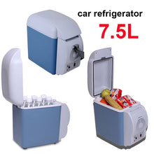 Încarcă imaginea în vizualizatorul Galerie, Frigider auto portabil, 12V, 7.5 l, Functie de racire si incalzire, Albastru/Alb