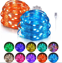 Încarcă imaginea în vizualizatorul Galerie, NOU - Ghirlanda Luminoasa Cu 100 LED-uri RGB, Control Prin Telecomanda si Aplicatie Smart, 10 m Lungime