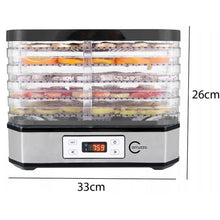 Încarcă imaginea în vizualizatorul Galerie, NOU - Deshidrator Pentru Fructe, Legume Si Ierburi Aromatice, 5 Nivele, 250W, Cu Afisaj LCD, 40-70 °C
