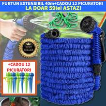 Încarcă imaginea în vizualizatorul Galerie, NOU - Pachet PROMO: Furtun Extensibil 40m + CADOU 12 Picuratori Pentru Udare Automata