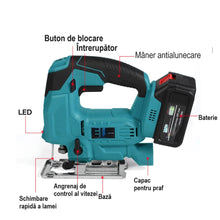 Încarcă imaginea în vizualizatorul Galerie, Fierastrau tip Soricel, pentru Lemn/Parchet - LeihMann cu 2 Acumulatori 24V - Turatie Reglabila, 2800 RPM