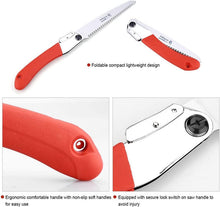 Încarcă imaginea în vizualizatorul Galerie, NOU - Fierastrau Manual Pliabil, Lama 27 cm, Maner Ergonomic Care Previne Alunecarea
