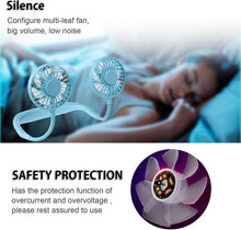 Încarcă imaginea în vizualizatorul Galerie, NOU - Mini Ventilator Portabil, Cu Alimentare USB, Suport Pentru Gat, 3 Trepte De Putere, Baterie Reincarcabila