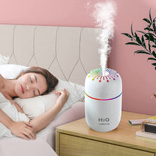 Încarcă imaginea în vizualizatorul Galerie, NOU - Mini Umidificator Aromaterapie, 3 in 1, Cu Iluminare LED, 7 Culori, 300 ml, 3 Culori+ 3 Uleiuri Esentiale