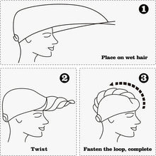 Încarcă imaginea în vizualizatorul Galerie, NOU - Prosop Pentru Par, Tip Turban, Din Microfibra, Cu Nasturel De Fixare, Diverse Culori