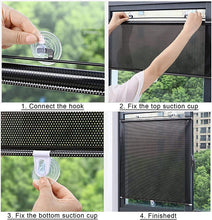Încarcă imaginea în vizualizatorul Galerie, NOU - Parasolar Auto Tip Perdea, Universal, Pentru Casa Si Masina, Retractabil, Cu Fixare Prin Ventuze, 58x125 cm
