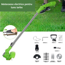 Încarcă imaginea în vizualizatorul Galerie, NOU - Motocoasa Fara Fir, Cu 1 Acumulator De 12V, Maner Reglabil, Viteza 18000 rpm, Diametru Lama 11-15 cm, Verde
