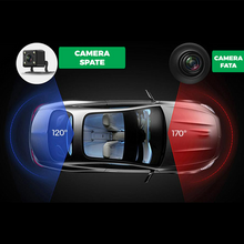 Încarcă imaginea în vizualizatorul Galerie, NOU - Oglinda Retrovizoare Cu Camera Video DVR Fata-Spate Pentru Monitorizare Trafic Full HD Cu G-Senzor Si Ecran 4.3 Inch