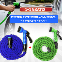 Încarcă imaginea în vizualizatorul Galerie, NOU - PACHET PROMO: 1+1 GRATIS - Furtun Extensibil WOW HOLE pana la 40m + PISTOL DE STROPIT cadou