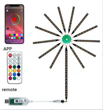 Încarcă imaginea în vizualizatorul Galerie, Instalatie artificii LED Smart, RGB, muzica, telecomanda si control din smartphone, multicolor