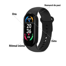 Încarcă imaginea în vizualizatorul Galerie, NOU - PACHET PROMO: 1+1 CADOU Bratara Fitness Smart M5 PROFarma®, Masurare Ritm Cardiac, Puls, Sport, Calorii, Pedometru, Notificari, Bluetooth, Negru Mat