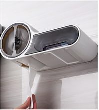 Încarcă imaginea în vizualizatorul Galerie, Suport de perete pentru hartie igienica si telefon, cu sertar