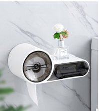 Încarcă imaginea în vizualizatorul Galerie, Suport de perete pentru hartie igienica si telefon, cu sertar