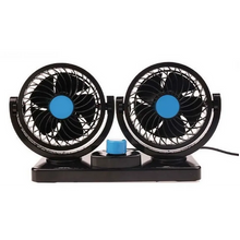 Încarcă imaginea în vizualizatorul Galerie, NOU - Ventilator Auto Dublu, Alimentare La Priza Masinii De 12V, Foarte Silentios, 2 Trepte De Viteza