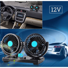 Încarcă imaginea în vizualizatorul Galerie, NOU - Ventilator Auto Dublu, Alimentare La Priza Masinii De 12V, Foarte Silentios, 2 Trepte De Viteza