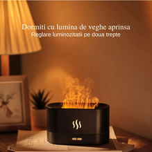 Încarcă imaginea în vizualizatorul Galerie, NOU - Difuzor Aromaterapie Ultrasonic - Efect Flacara, USB, Capacitate 180 ml, Negru