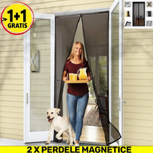 Încarcă imaginea în vizualizatorul Galerie, NOU - 1+1 GRATIS - Plasa Pentru Usa, Impotriva Insectelor, Cu Magnet, Dimensiune 210 x 100 cm