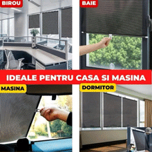 Încarcă imaginea în vizualizatorul Galerie, NOU - Parasolar Auto Tip Perdea, Universal, Pentru Casa Si Masina, Retractabil, Cu Fixare Prin Ventuze, 58x125 cm