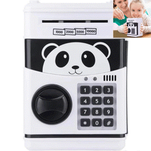 Încarcă imaginea în vizualizatorul Galerie, NOU - Pusculita Interactiva Pentru Copii, Cu Functie De Bancomat, Cod Pin Si Seif, Alb/Negru