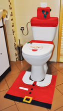 Încarcă imaginea în vizualizatorul Galerie, NOU - Set Decorativ Pentru Toaleta, Model Mos Craciun, 3 Piese