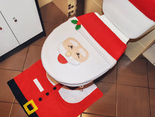 Încarcă imaginea în vizualizatorul Galerie, NOU - Set Decorativ Pentru Toaleta, Model Mos Craciun, 3 Piese