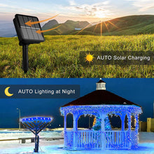 Încarcă imaginea în vizualizatorul Galerie, NOU - Instalatie De Craciun, Cu Incarcare Solara, LED-uri Mari, Rezistente La Intemperii, 50m, Albastru