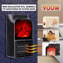 Încarcă imaginea în vizualizatorul Galerie, NOU - MODEL NOU: Aeroterma Model Semineu, Cu Afisaj Temperatura, Trepte De Caldura, Control Prin Telecomanda, Putere Mare, 900W
