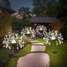 Încarcă imaginea în vizualizatorul Galerie, NOU - Set De 2 Lampi Solare, Tip Artificii, 8 Moduri De Iluminare, Rezistente la Intemperii, 120 LED
