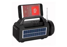 Încarcă imaginea în vizualizatorul Galerie, NOU - Boxa Portabila cu Radio FM, Lanterna, Incarcare Solara sau La Curent, Lumini RGB, Suport Card, Port USB
