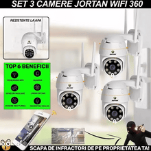 Încarcă imaginea în vizualizatorul Galerie, NOU - SET 3 X Camera Smart Color Jortan Surveillance3® Wifi, IP Vizualizare Live Prin Aplicatie, Senzor de Miscare