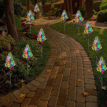 Încarcă imaginea în vizualizatorul Galerie, NOU - 1+1 GRATIS:Bradut cu Lumini RGB, Incarcare Solara, Panou Solar Inclus, Lumini Multicolore, 74 cm Inaltime