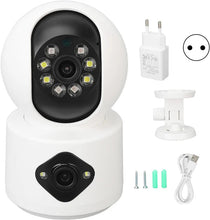 Încarcă imaginea în vizualizatorul Galerie, NOU -Camera De Supraveghere, Full HD, Conexiune WIFI, 2 Lentile, Senzor de Miscare, Cu Difuzor si Microfon, Rotire 360°