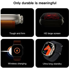Încarcă imaginea în vizualizatorul Galerie, NOU - Ceas Smartwatch S9 Ultra, Deluxe Edition, Incarcare Wireless, Notificare Apel, Ritm Cardiac, Monitorizare Somn + 2 Bratari Silicon CADOU