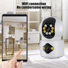 Încarcă imaginea în vizualizatorul Galerie, NOU -Camera De Supraveghere, Full HD, Conexiune WIFI, 2 Lentile, Senzor de Miscare, Cu Difuzor si Microfon, Rotire 360°