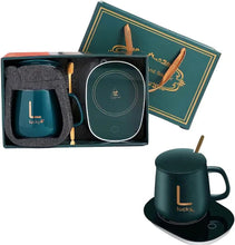 Încarcă imaginea în vizualizatorul Galerie, NOU - Cana Inteligenta de Cafea din Ceramica, cu Capac si Lingurita, 55 Grade, Controlul Temperaturii