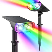 Încarcă imaginea în vizualizatorul Galerie, NOU - Lampa Solara RGB cu LED-uri Colorate, Panou Solar, Sistem de Prindere, 7 Culori, Pornire si Oprire Automata