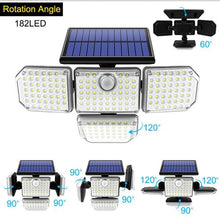 Încarcă imaginea în vizualizatorul Galerie, NOU - Lampa Solara Cu 4 Capete, Panou Solar Integrat, Rezistenta La Apa Si Praf, 3 Moduri De Iluminare