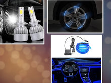 Încarcă imaginea în vizualizatorul Galerie, NOU - Pachet Complet Auto: 1 x Set LED-uri H7 + 1 x Banda Auto 5m + 20 x Benzi Luminoase Roti