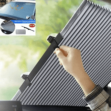 Încarcă imaginea în vizualizatorul Galerie, NOU - Parasolar Auto Tip Acordeon, Universal, Retractabil, Cu Fixare Prin Ventuze, 65 cm