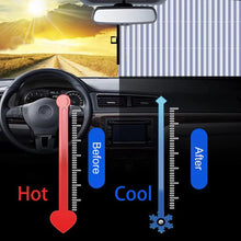 Încarcă imaginea în vizualizatorul Galerie, NOU - Parasolar Auto Tip Acordeon, Universal, Retractabil, Cu Fixare Prin Ventuze, 65 cm