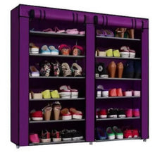 Încarcă imaginea în vizualizatorul Galerie, Dulap dublu textil pentru incaltaminte, 118 x 30 x 120 cm