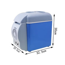Încarcă imaginea în vizualizatorul Galerie, Frigider auto portabil, 12V, 7.5 l, Functie de racire si incalzire, Albastru/Alb