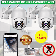 Încarcă imaginea în vizualizatorul Galerie, NOU - PACHET PROMO: 2 x Camera Supraveghere WiFi IP 355 Grade cu CONTROL PE TELEFON