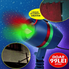 Încarcă imaginea în vizualizatorul Galerie, NOU - Star shower Laser Magic, Static si miscator, 5 modele miscatoare , Pentru interior/exterior